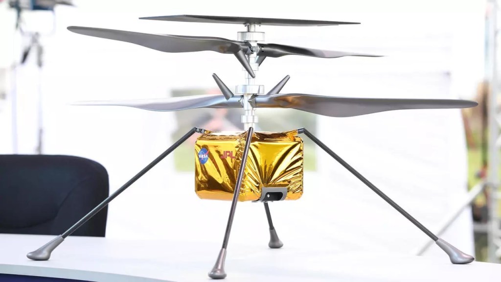 un hélicoptère sur Mars par la NASA