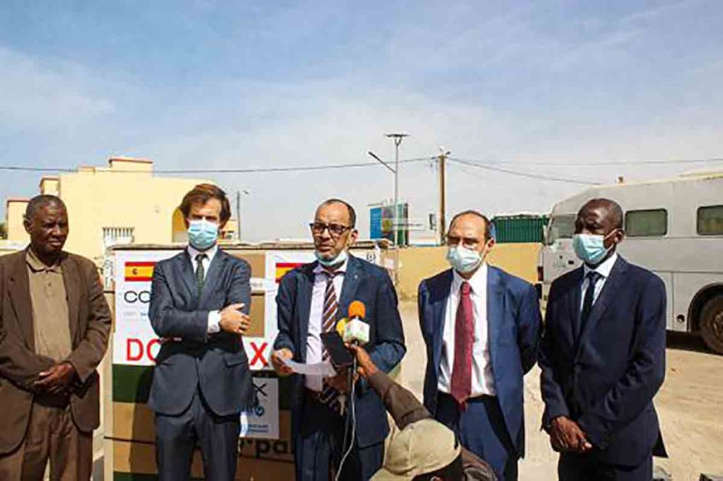 Don de 144.000 vaccins anti-covid Johnson and Johnson de l'Espagne à la Mauritanie