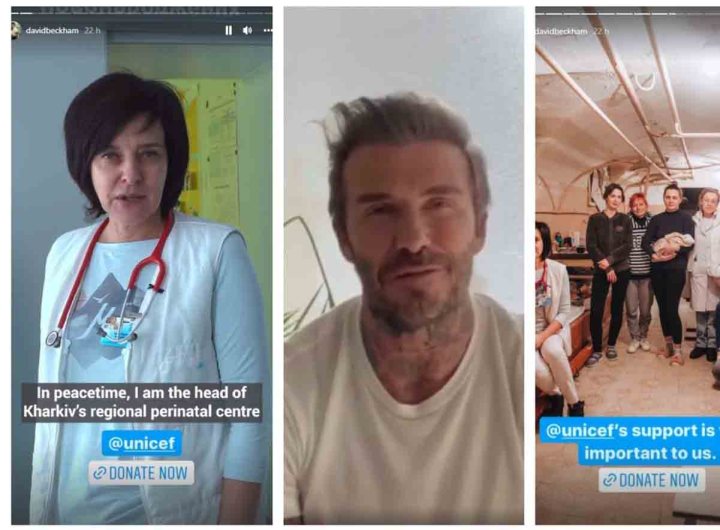 David Beckham confie son compte Instagram à une maternité des sous-sols ukrainiens